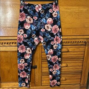 Sensational Collections Floral Velour Leggings Fairy Grunge Women’s Size Medium